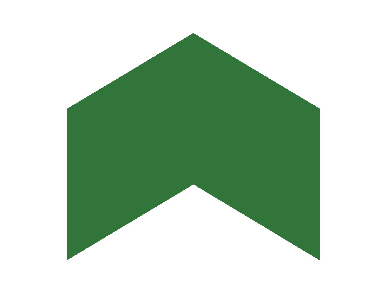 Chevron shaped representation of award